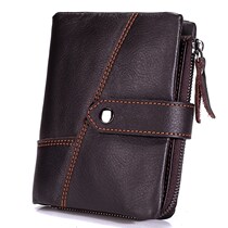 New mens short wallet leather bag leather handbag