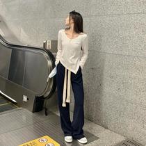 In early autumn 2021 new womens high - sense network red European fashion port wind retro chic playful lively suit