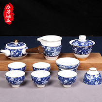 ZYRODIA green flower porcelain hibiscus flowers merit tea with suit ceramic lid bowl minimalist office tea pot tea cup