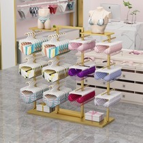 Iron underwear underwear display shelves shopping mall shop bra shorts double-sided hanging gold Zhongdao display shelves