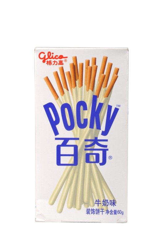 格力高glico 百奇牛奶味饼干棒 60g/盒休闲零食品