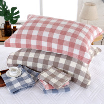 Pure cotton student adult breathable universal pleated gauze art couple increase pillow towel four seasons one-pack washed cotton