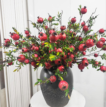 Simulation pomegranate pomegranate flower pomegranate fruit decorated with fruit branches pomegranate tree to make long pole pomegranate branches
