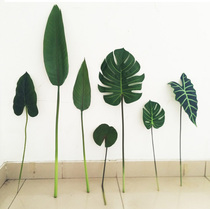 Simulated leaves Single turtle back leaves Travelers banana scattered tail leaves spring feather leaf decoration accessories simulation single-chip leaves