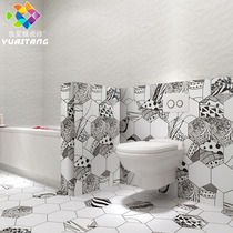Fish love sugar retro personality all-ceramic graffiti hexagonal tiles 200 living room simple floor tiles Bathroom antique tiles