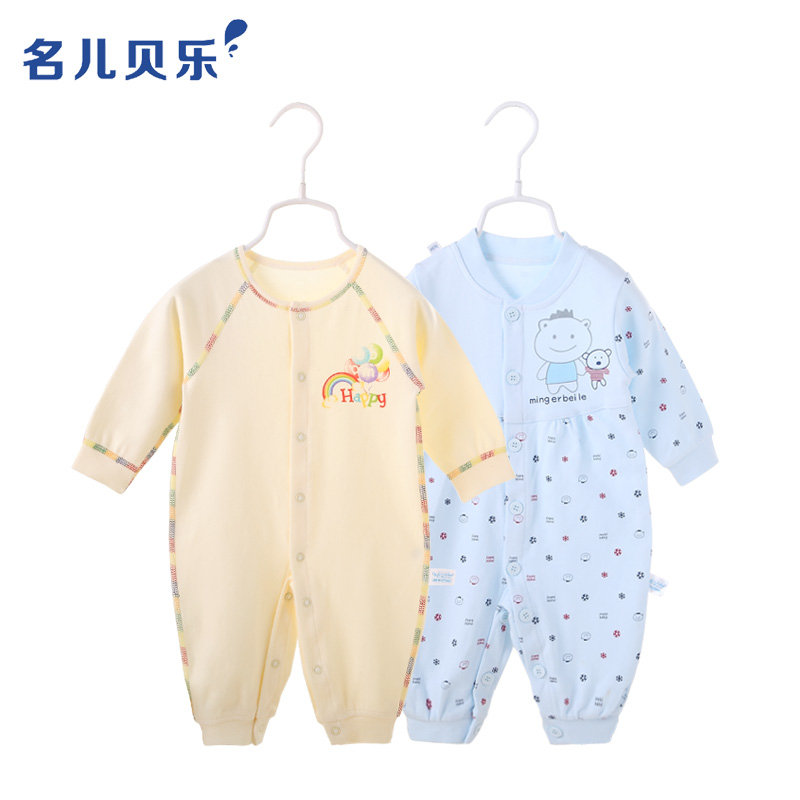 婴儿连体衣春秋宝宝哈衣长袖新生儿衣服0-3个月6睡衣1岁满月爬服产品展示图5