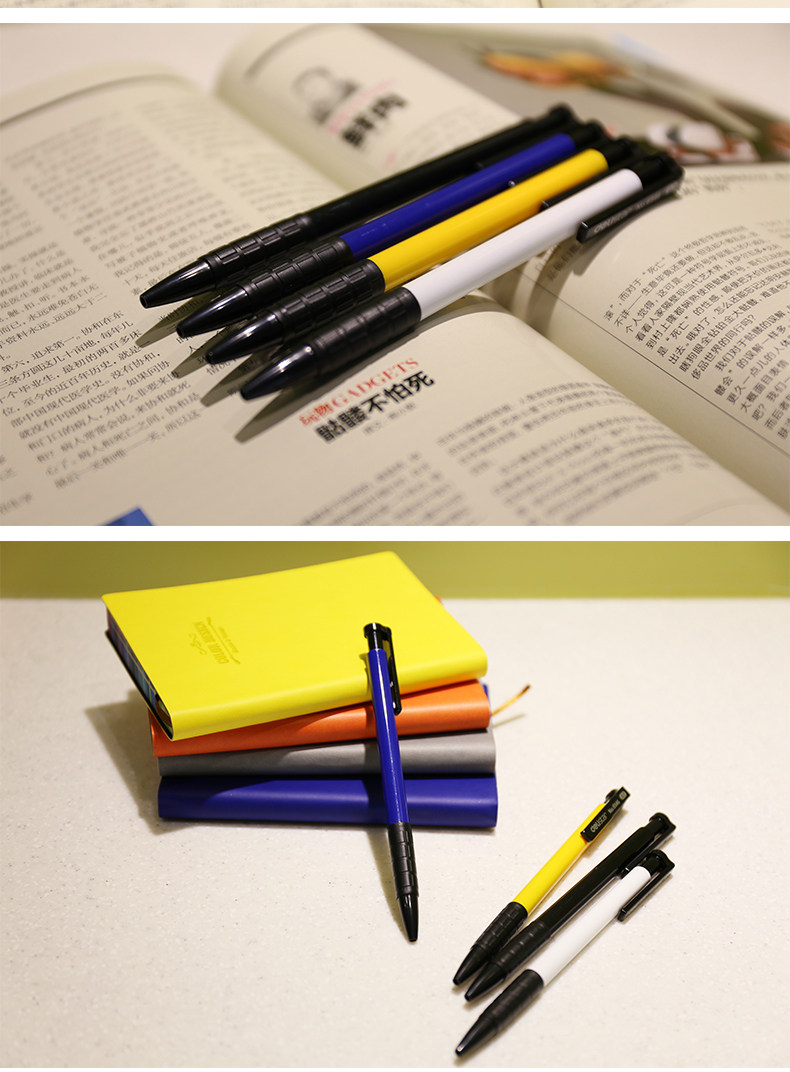 得力文具6546圆珠笔原珠笔蓝色油笔按动圆珠笔 办公用品