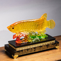Chinese-style golden dragon fish every year has fish ornaments light luxury home living room bogur shelf tea room decoration shop opening gifts