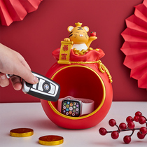 New year decorations Tiger ornaments Mascot home entrance key storage high-end opening gifts practical atmosphere