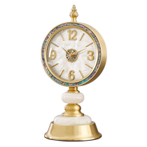 Light luxury and high-end desk clock household desktop clock atmospheric living room sitting clock silent desk clock desktop clock ornaments table
