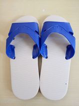 2 pairs of Taiwan original blue and white slippers red and white slippers home and leisure rubber wear-resistant and non-slip number standard