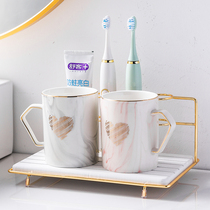 Ceramic mouthwash Cup couple set creative toothbrush cup pair wash cup Nordic brush Cup household tooth Bowl Cup