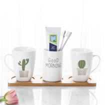 Tooth brush Cup toilet a pair of mouthwash cups ceramic wash cups creative couples brushing cups set of three mouths