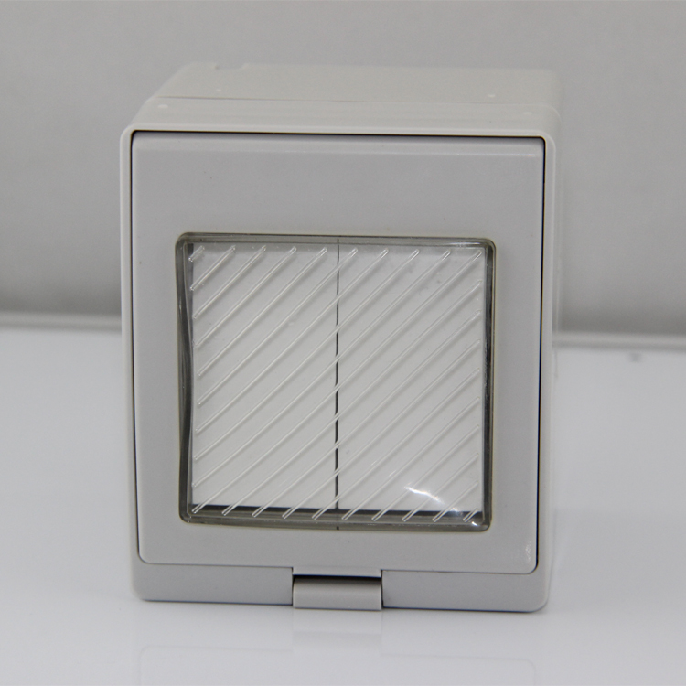 pr-2gs明装防水开关 二位单控开关 家用墙壁开关浴室防水开关_7折现价