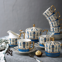 European small luxury ceramic cup Nordic style coffee set combination home afternoon tea set water set