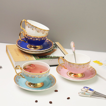 Coffee cup set European small luxury elegant high-end afternoon tea bone china cup simple tea cup tea set