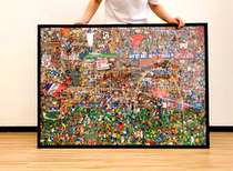 Thickened solid wood puzzle frame soda can puzzle 1000 piece 1500 piece 2000 piece photo frame can be customized