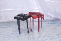 3 inch transparent mini Barbie doll birthday cake box West Bar baking mousse plus 10 sets