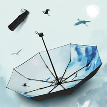 Snow Fort Double Umbrella Mori Retro Simple Folding Umbrella Women Sunshine and Anti-ultraviolet parasol Sunscreen