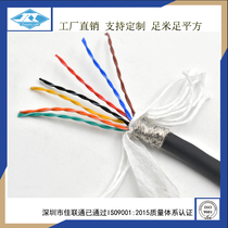 Ultra-high flexible towline control cable 2 core 4 core 6 core 8 core 10 core 12 core 0 15 square shielded twisted pair