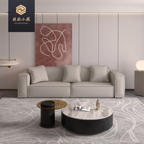 Modern simplicity Genuine Leather Sofa Mesh Red head layer Cow Leather Sofa Light Extravagant Living-room Small Family Leather Art Furniture Combination