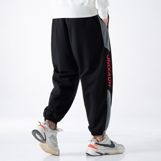 Fat man sweatpants men's spring and autumn style fat men's loose casual pants men's loose large size trousers men's trendy plus ໄຂມັນເພີ່ມຂຶ້ນ