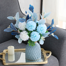 Nordic wind Net red yugali ceramic vase simulation flower light luxury floral ornaments simple modern living room decorations