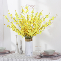 Mo song Dancing orchid flower set Nordic fake flower dry bouquet home living room table floral decoration flower decoration