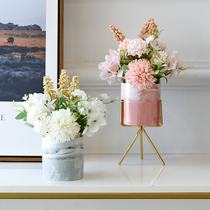 Light luxury Nordic simulation flower fake flower living room decoration table flower potted floral set ornaments home decorations