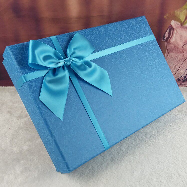 浅蓝色礼品盒超大长方形伴娘礼服婚纱伴手礼礼物盒衬衫大衣定做盒