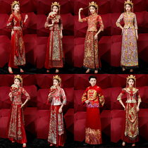 Rental Xiuhe dress Bride 2021 spring and summer new toast dress Chinese wedding dress dragon and phoenix coat Cheongsam deposit