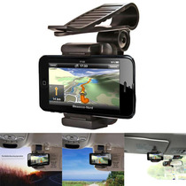 rotate car sun visor rearview mirror mount cell phone holder