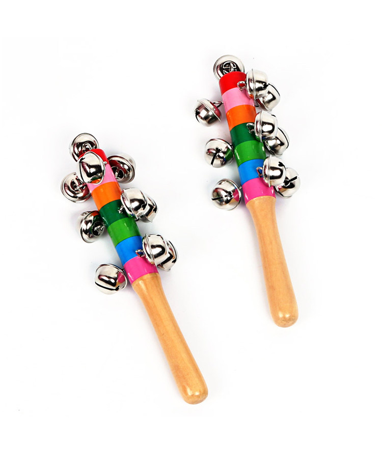 婴儿乐器铃铛棒铃宝宝早教智力玩具手摇串铃 0-121个中性益智