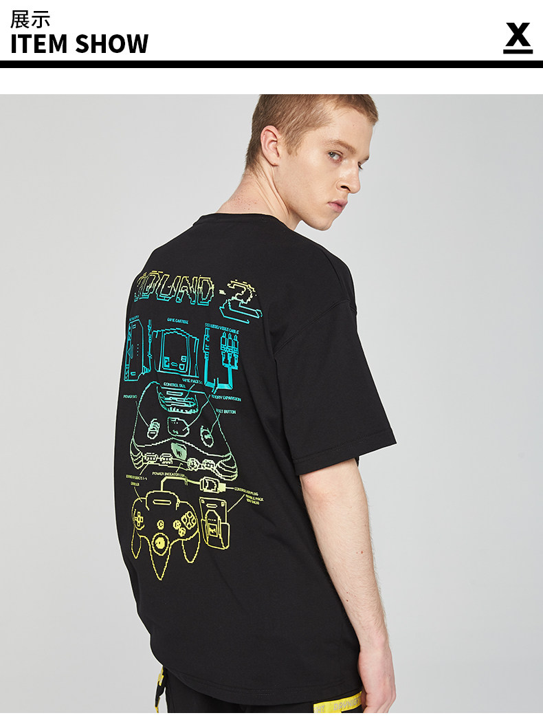 dx潮牌夏季新款男士国潮牌短袖t恤情侣宽松休闲印花ins百搭嘻哈_贝