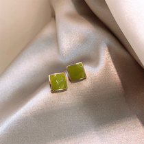Sturbolea exquisite small and beautiful oil fruit Green studs female 2021 new earrings fashion temperament earrings