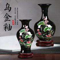 Jingdezhen ceramic ornaments vase living room crafts modern Chinese home TV cabinet decorations porcelain bottles
