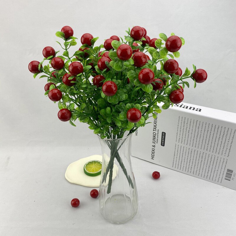 6头富贵红果发财假仿真花摆设客厅装饰花艺摆件餐桌摆花家居饰品详情3