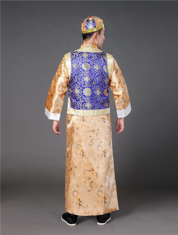清朝古装阿哥贝勒王爷服装满族太子少爷员外唐装演出服年会主持秋