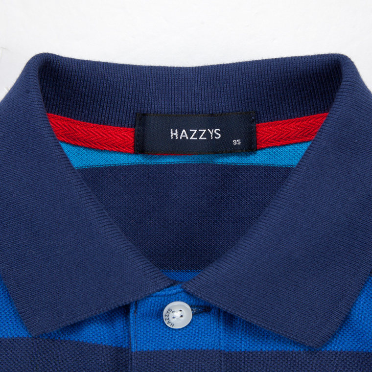 hazzys哈吉斯2014新款夏装男士短袖t恤 韩版修身条纹休闲POLO衫潮