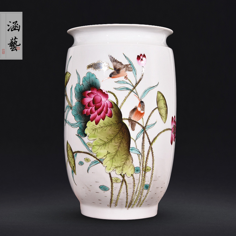 The Master of jingdezhen ceramics hand - made furnishing articles HeCu vases, antique Chinese style living room the wind flower arrangement craft gift