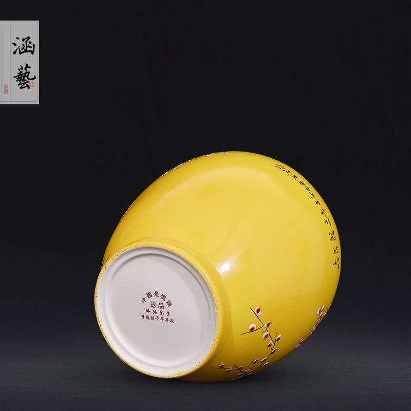 Jingdezhen ceramics vase new Chinese TV ark, creative decorations furnishing articles furnishing articles sitting room ikebana arts and crafts