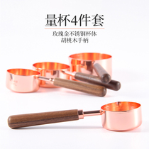 Rose Gold Coffee Measuring Spoon Measuring Spoon Brass Color Set Ke Spoon Measuring Spoon Kitchen Bar Baking Tools