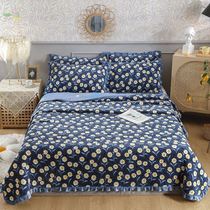 Milk Suede Tatami Bed Sheet Single Piece single piece Foldable warm autumn Winter Coral suede cotton quilted quilted bed cover Three sets