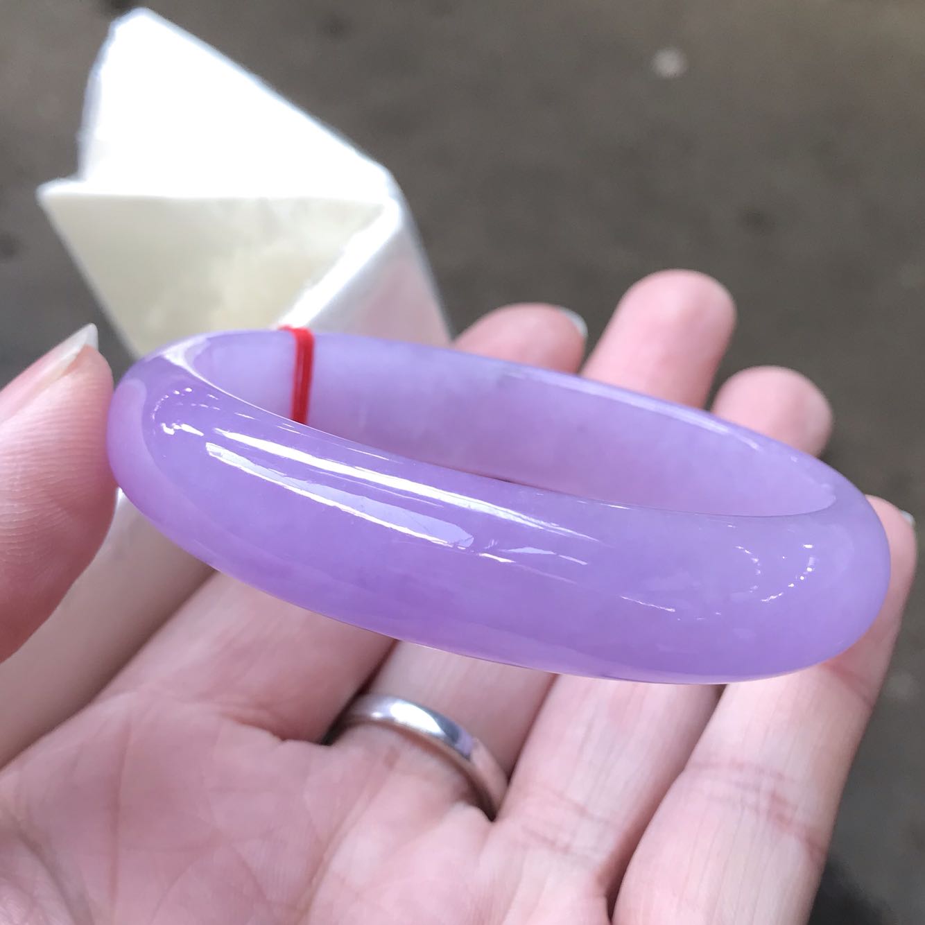 翡翠a货手镯冰种紫罗兰翡翠女款翡翠手镯包邮