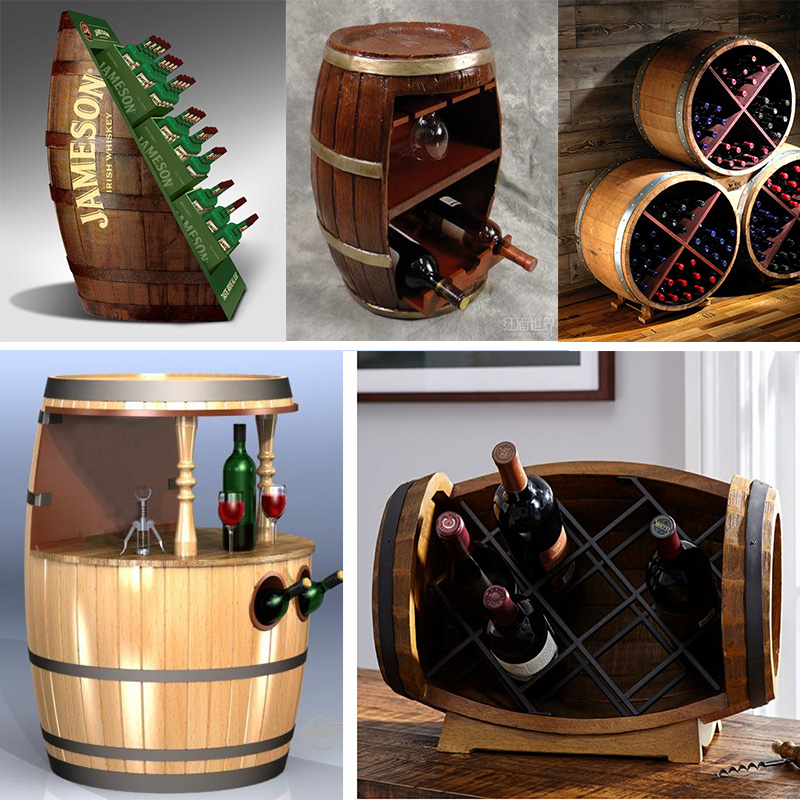 Oak Barrel Wine Cabinet Decoration Beer Barrel Wooden Wine Barrel