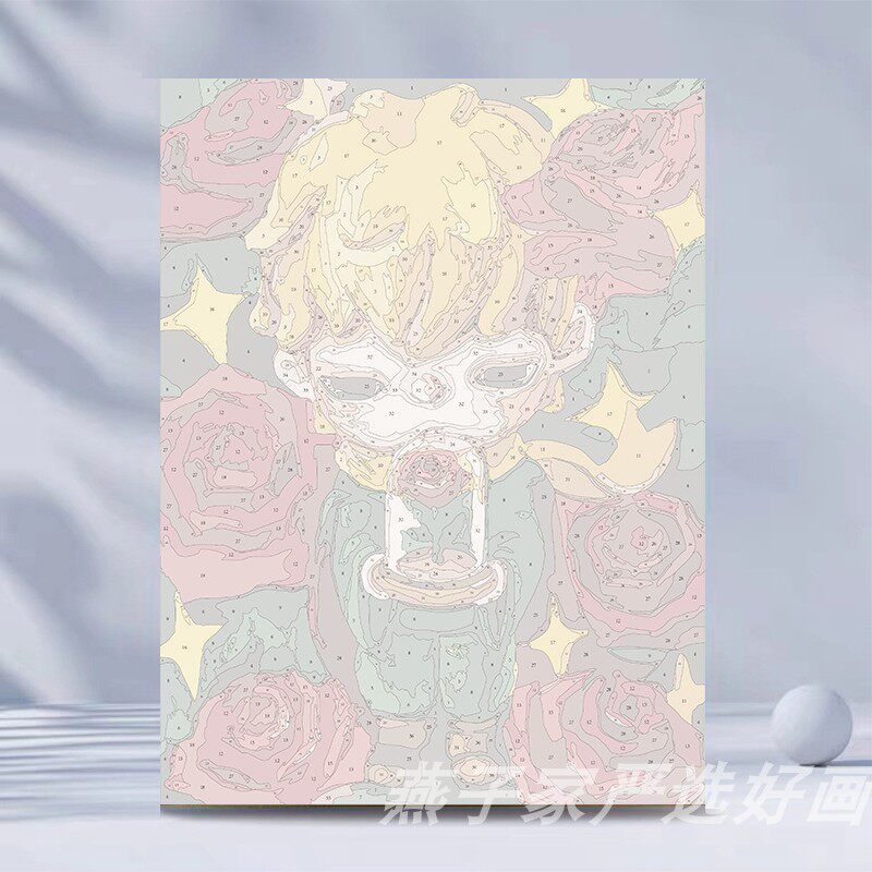 可来图定制数字油画小野30色DIY手工填色高清画布原子笔