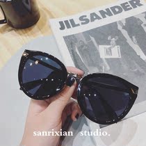 South Korea Dongdaemun new sunglasses womens round face face small sunglasses womens big frame tide brand niche star glasses