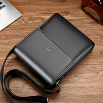 Mark Kangaroo Men Bag Single Shoulder Diagonal Satchel Casual Business Mens Bag Genuine Leather Backpack Hanging Bag Leather Bag Inclined Shoulder Bag