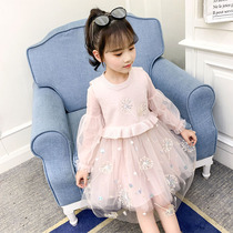 england eno next girls dress children's western style sweater dress little girl spring princess suit skirt