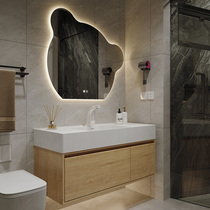 Light extravagant rock integrated bath room cabinet Composition modern minimalist washbasin Smart mirror toilet wash table pool